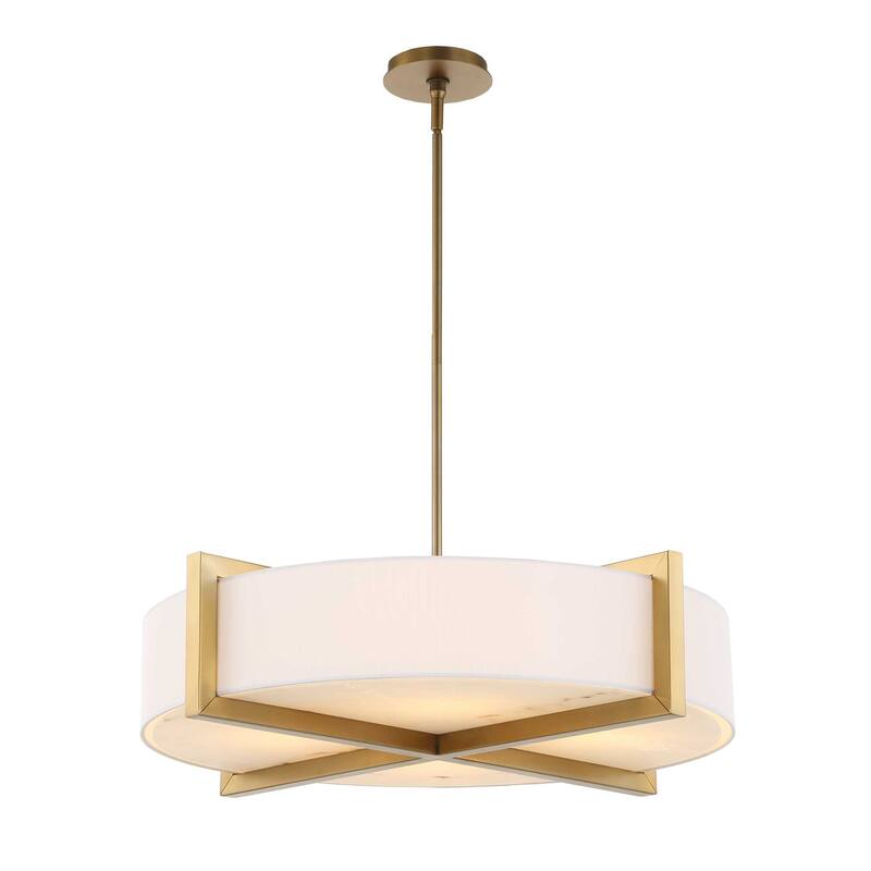 Uttermost Cresson 4 Light Drum Pendant - 30"W x 30"D x 6.5"H