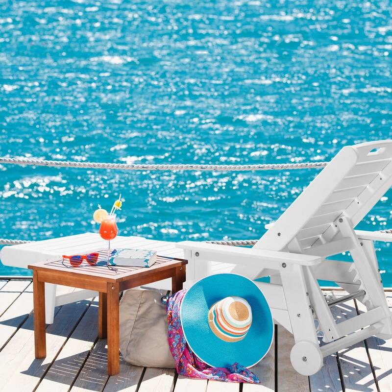 Outdoor High-density Polyethylene Reclining Chaise Lounge