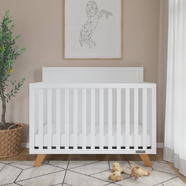 slide 2 of 30, Soho 4-in-1 Flat Top Convertible Crib White/Natural