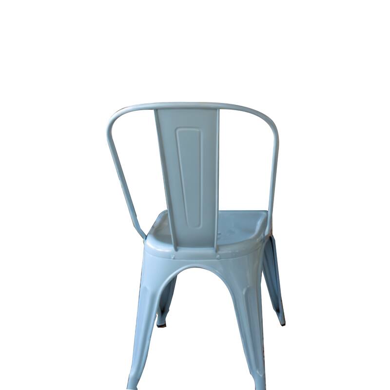 Industrial Metal 18 Inch Stackable Dining Chair Set