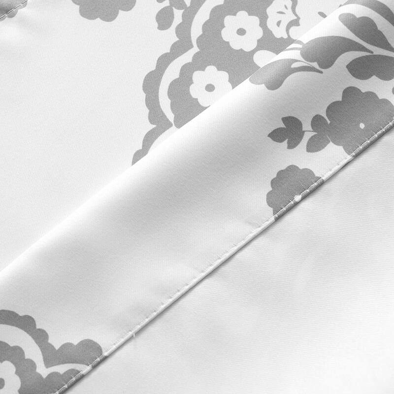 The Curated Nomad Alameda Damask Print Room Darkening Kitchen Tier Pair