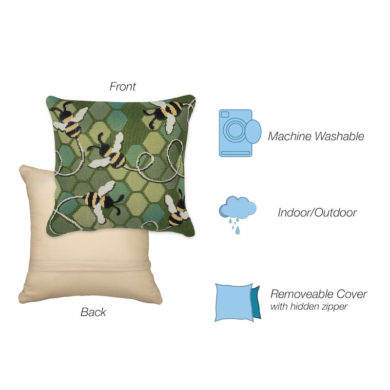 Liora Manne Marina Bee Free Indoor/Outdoor Pillow