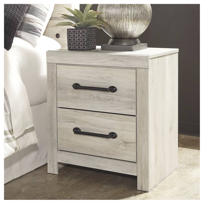 Drystan Two Drawer Casual Night Stand