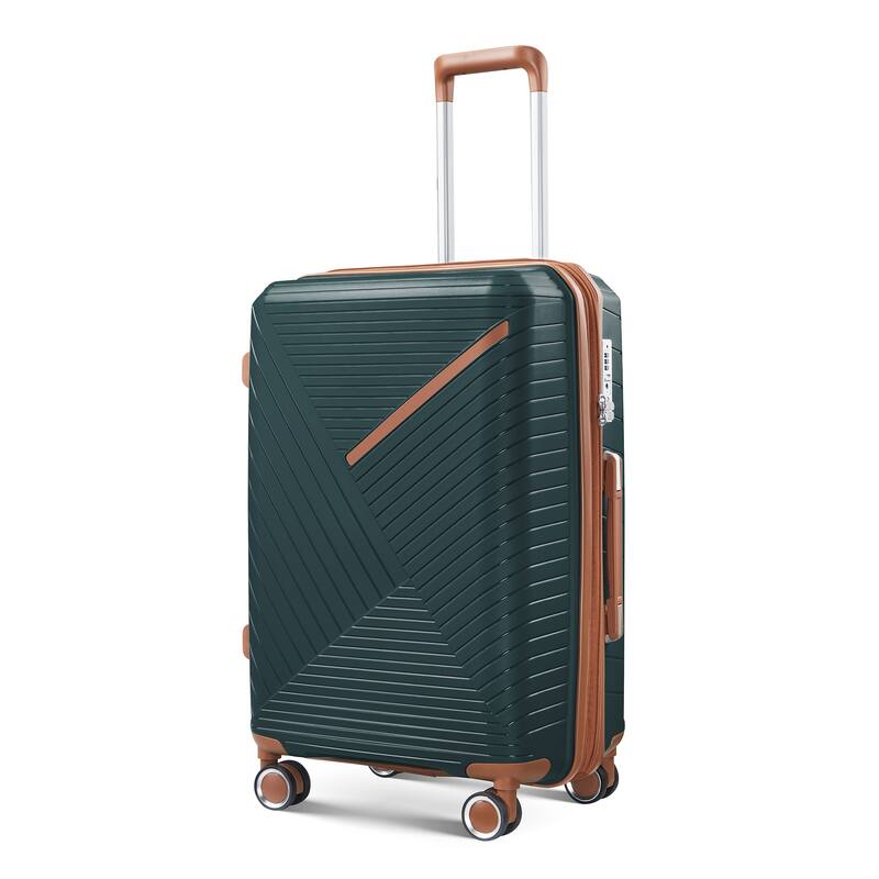 Stylish Lightweight Luggage 4-Piece Set with Expandable Space and Spinner Wheels for Planes and Travel