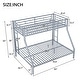 preview thumbnail 22 of 25, Twin XL over Queen Metal Bunk Bed with Ladder