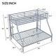 preview thumbnail 4 of 7, Silver Twin XL over Queen Metal Bunk Bed with Ladder and Guardrails