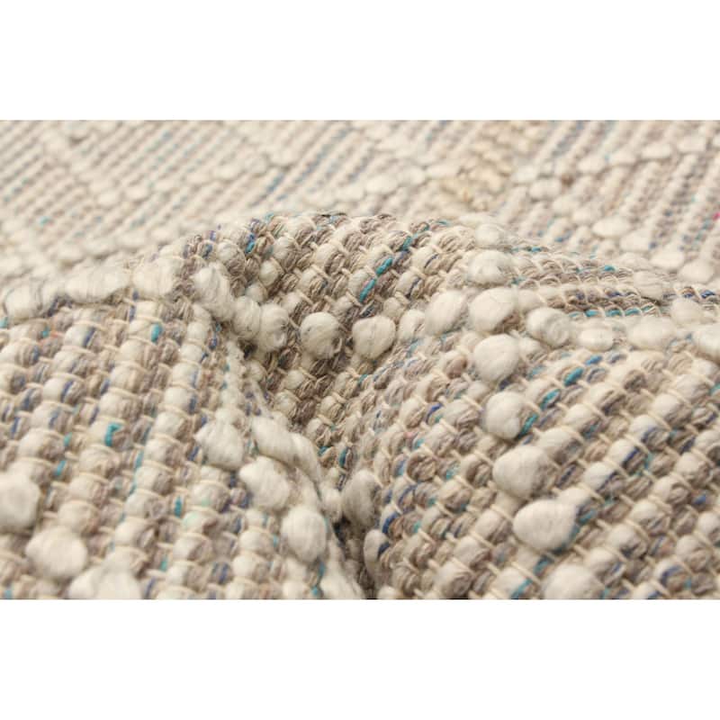 ECARPETGALLERY Braid weave Sienna Tan Wool Rug - 4'11 x 7'10