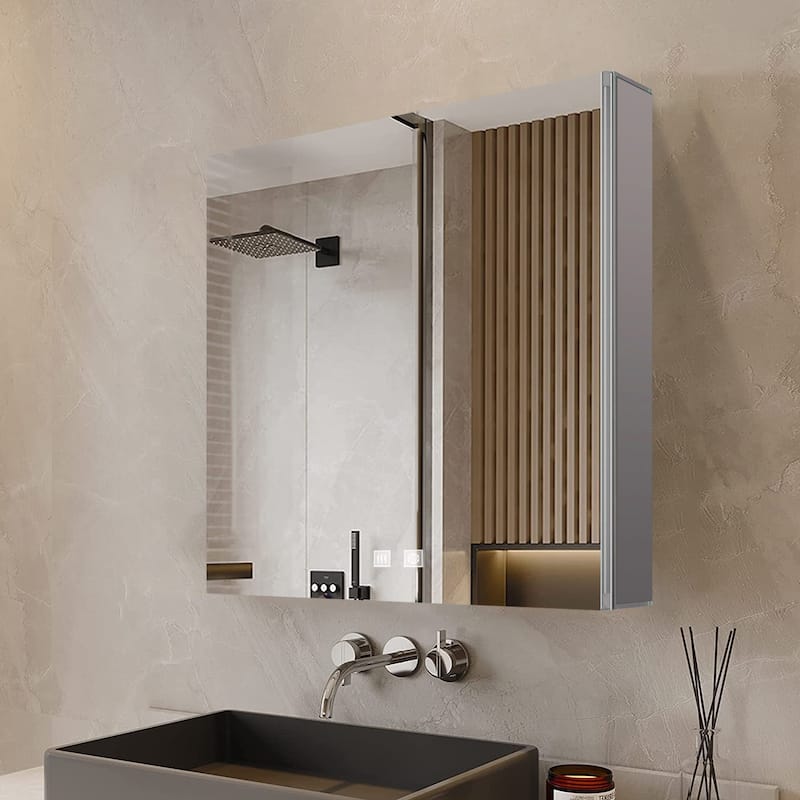 Corsica Surface-Mount LED Mirror Medicine Cabinet with Defogger