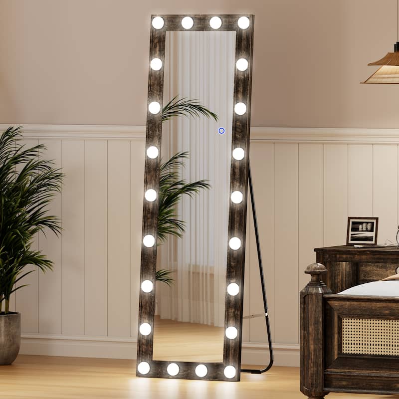 Mirror Full Length With Led Bulbs Lights