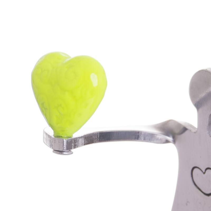 Novica Handmade Reach For Love In Yellow Aluminum Sculpture