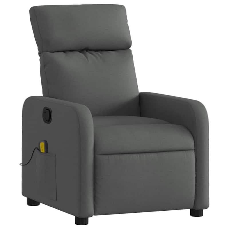 vidaXL Massage Recliner Chair Dark Grey - 35.2 x 26.0 x 37.6