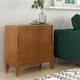 preview thumbnail 13 of 29, WYNDENHALL Pearson SOLID HARDWOOD 30 inch Wide Mid Century Modern Low Storage Cabinet - 30"w x 14"d x 31"h Teak Brown