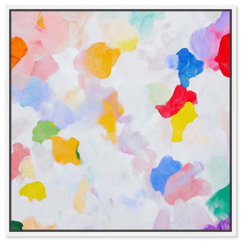 Colorfield Patches I Canvas by Art Remedy - 20" x 20" - White