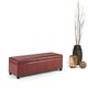 preview thumbnail 45 of 136, WYNDENHALL Stanford Upholstered Storage Ottoman Radicchio Red