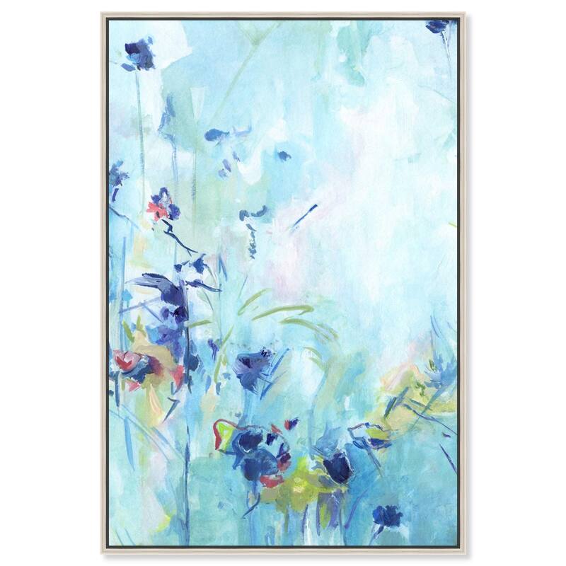 Heavenly Blue I Canvas by Art Remedy - Silver - 30" x 45"