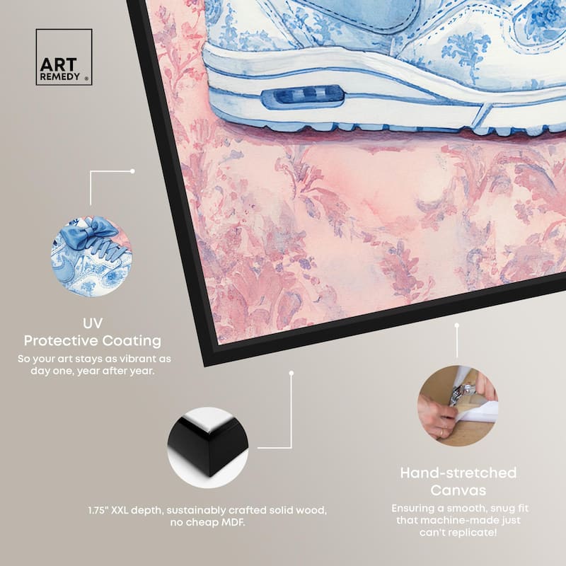 Blue Bow Sneaker II Canvas by Art Remedy
