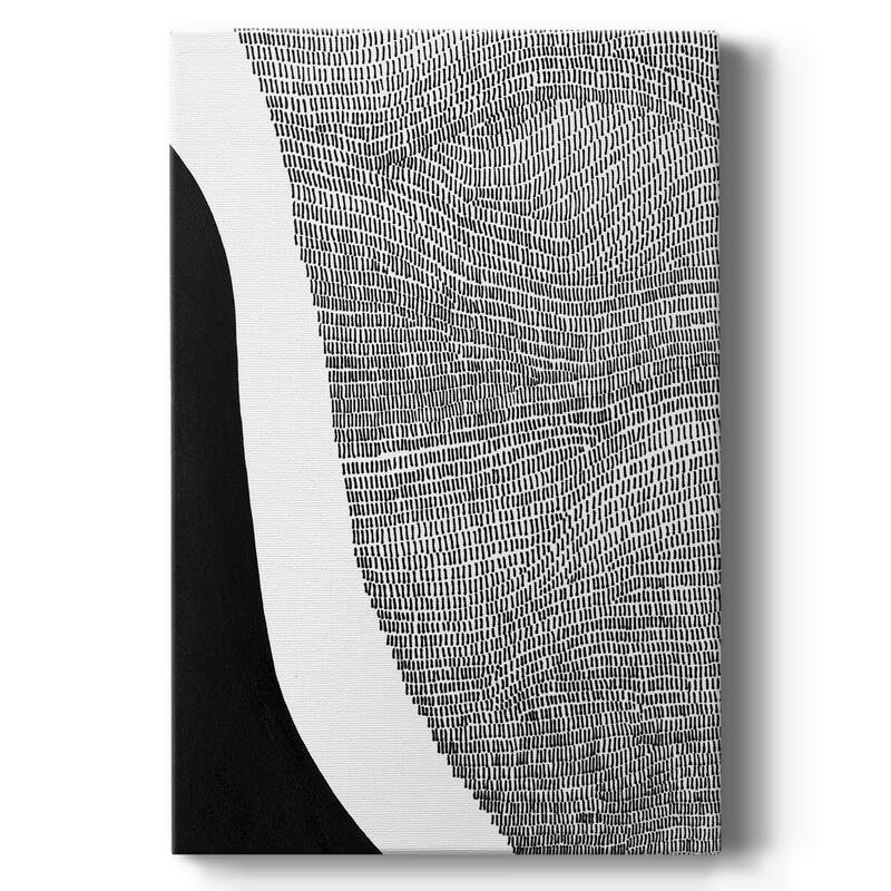 Black & White Abstract I Premium Gallery Wrapped Canvas - Ready to Hang - 18X27