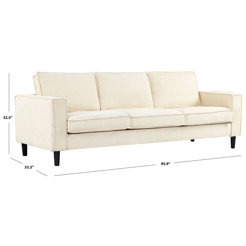 SAFAVIEH Couture Kalyna 3.5-Seater Sofa - 96"W x 33"D x 33"H