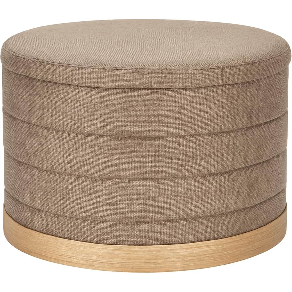 Modern Linen Storage Ottoman with Hidden Storage and Tray Top
