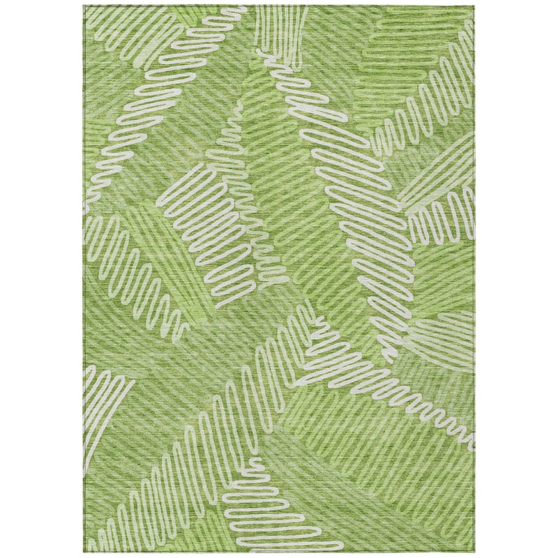 HomeRoots Floral Transitional Rectangle Outdoor Rug