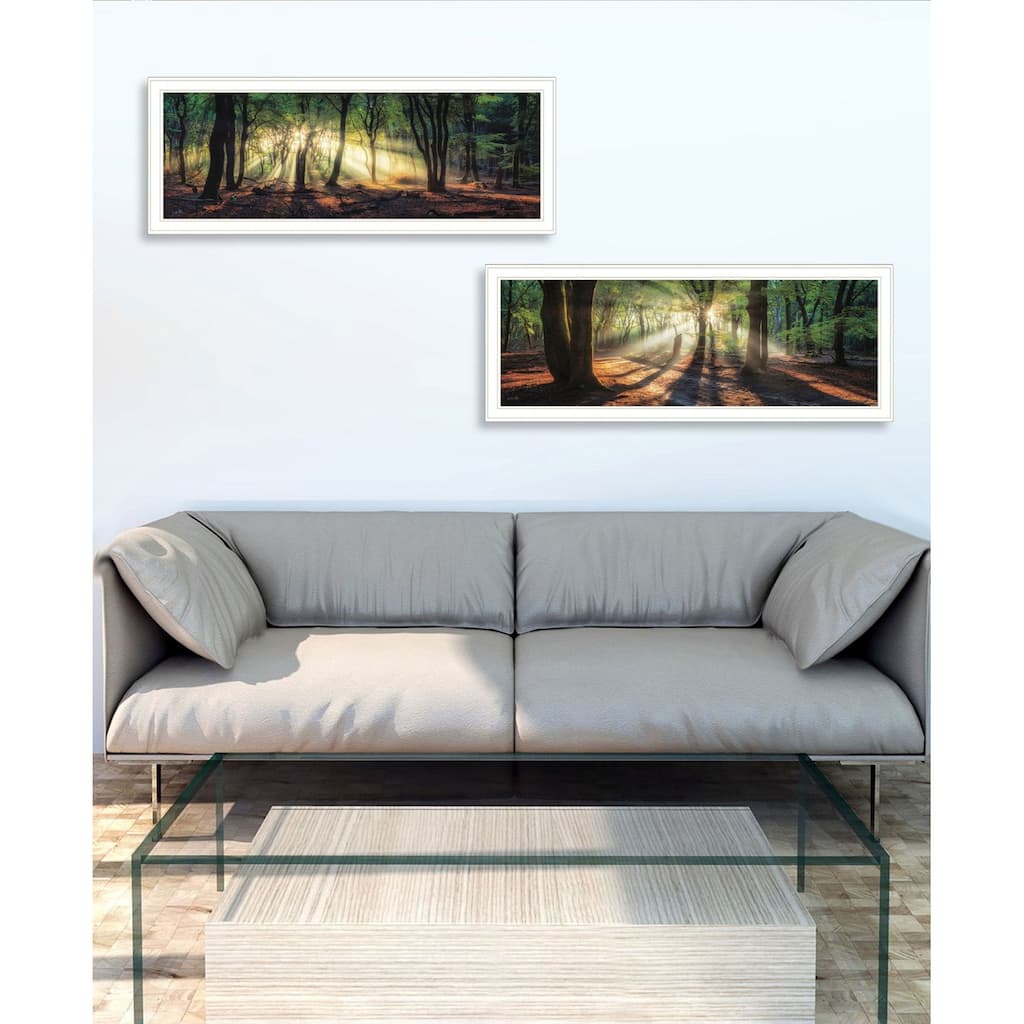 Trendy Decor 4U "Sun Rays in the Forest" Printed Framed Wall Art by Martin Podt