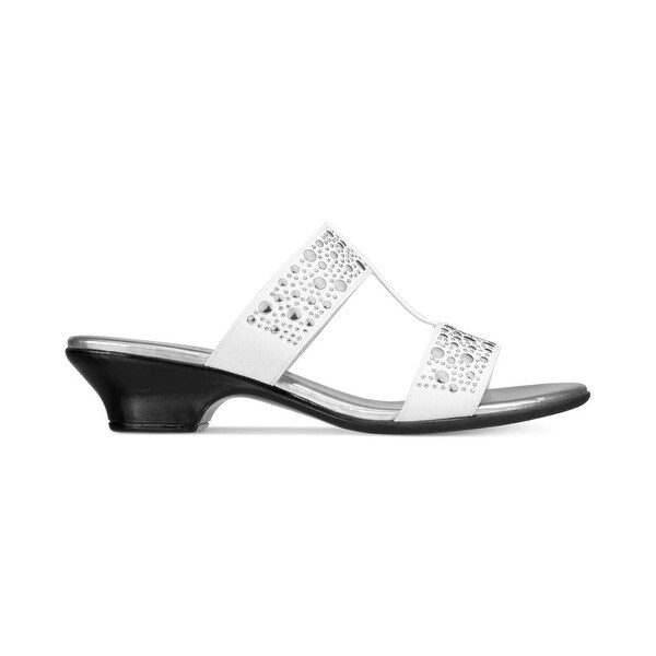 Karen Scott Womens EDDINA Fabric Open Toe Casual Slide Sandals