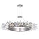 12 Light Chandelier with Polished Nickle finish.