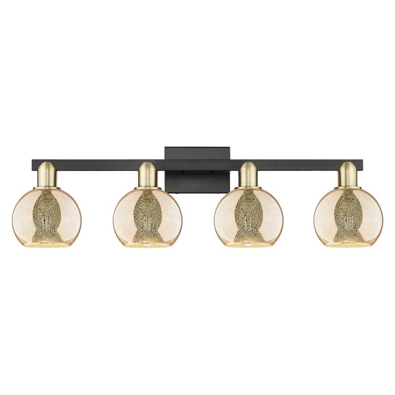 Innovations Lighting 716-4W-10-33 Athens Vanity Athens 4 Light 33" - Black Antique Brass / Mercury