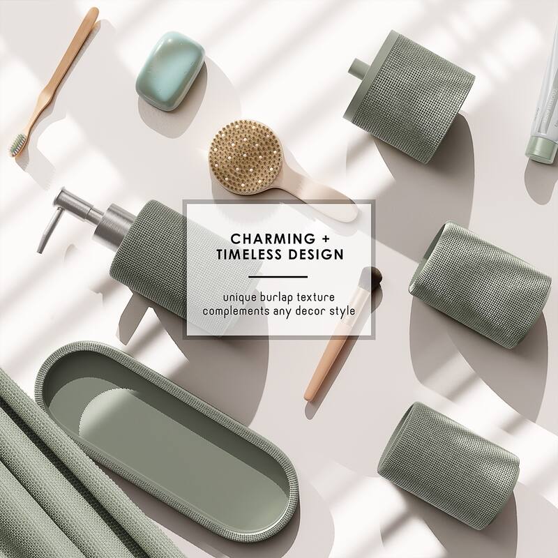 Clara Clark Complete Bathroom Accessories Set Shower Curtain, Bath Rugs & Shower Caddies