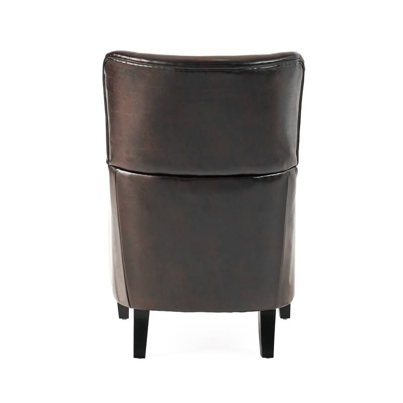 Modern 27" High Back Accent Chair with Birch Wood Legs and Wing Back for Living Room