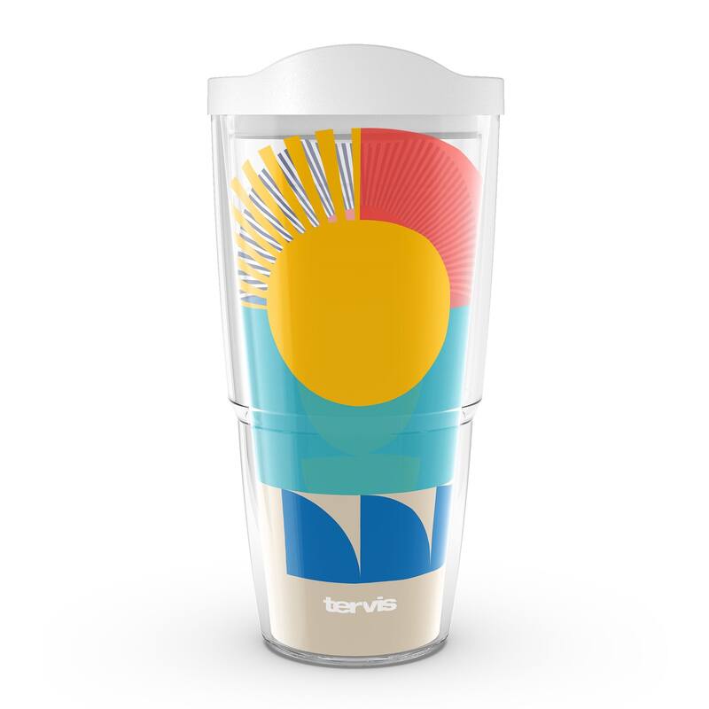 Tervis Beach Bright Made in USA Double Walled Insulated Travel Tumbler, Classic - 24oz