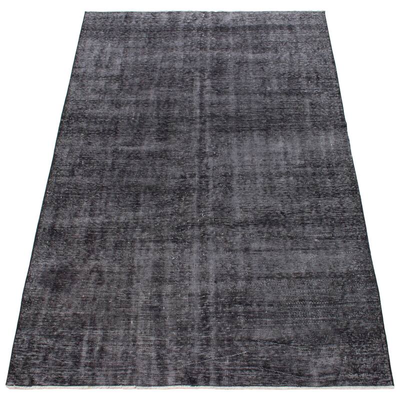 ECARPETGALLERY Hand-knotted Color Transition Black Wool Rug - 5'9 x 9'5