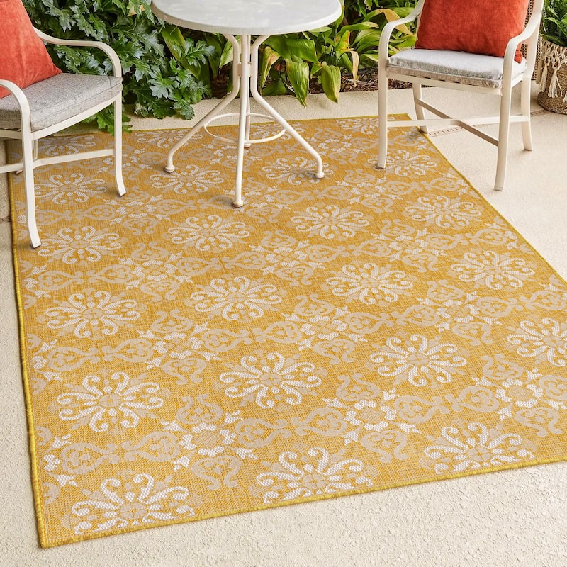 JONATHAN Y Maribel Traditional Mediterranean Tile Design Indoor/Outdoor Area Rug