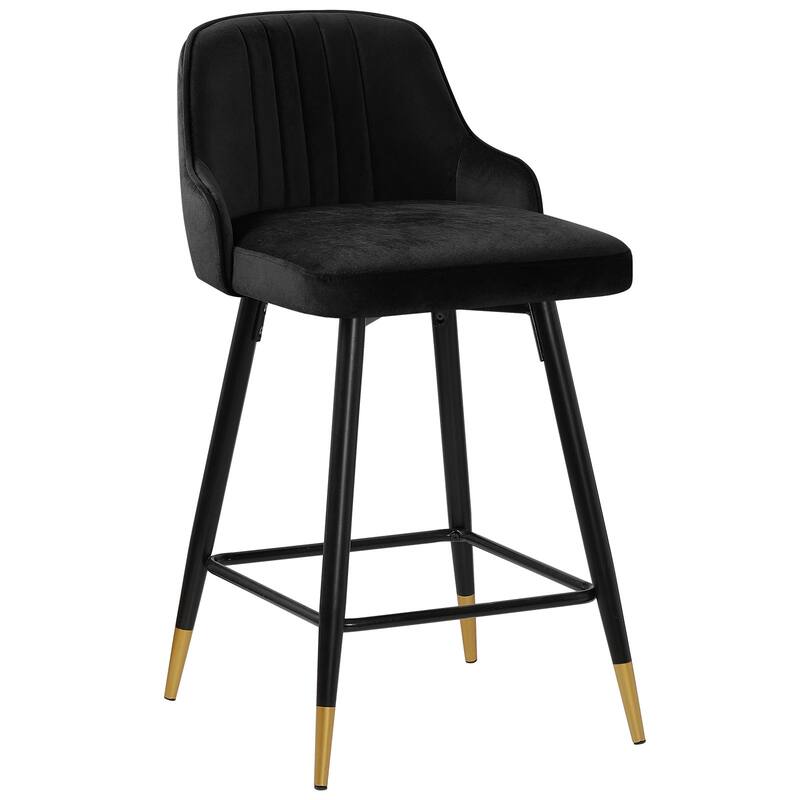 Modern Velvet Upholstered Swivel Counter/ Bar Stools Set of 2/4