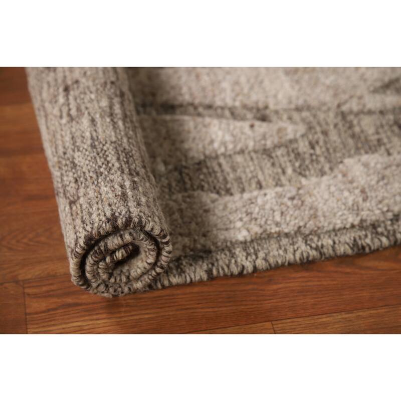 Moroccan Oriental Rug Hand-Knotted Beige Wool Carpet - 2'0"x 3'0"
