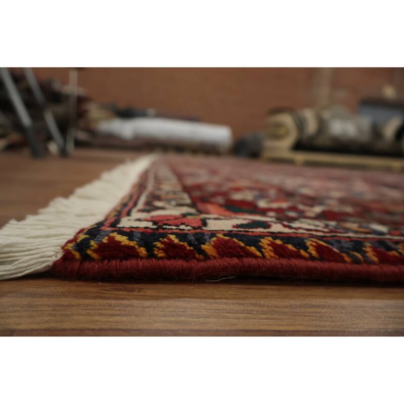 Hand Knotted Oriental 100% Wool Carpet Traditional Geometric Red Bakhtiari Area Rug - 12' 10'' X 9' 9''
