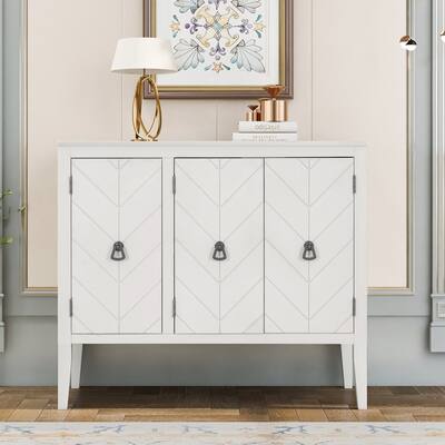 Antique Storage Cabinet Wood Cabinet with Adjustable Shelf
