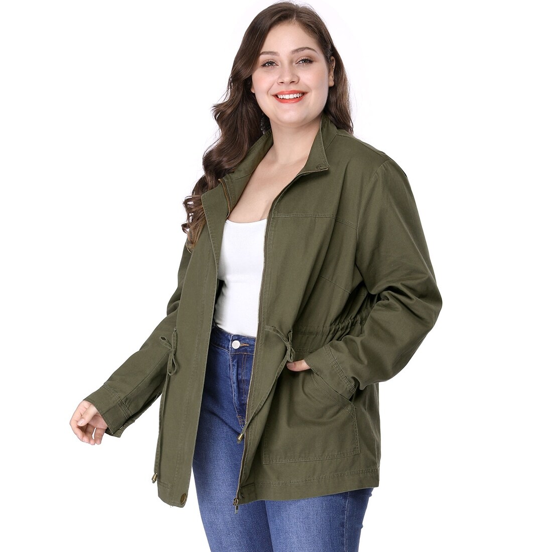 plus size utility jacket