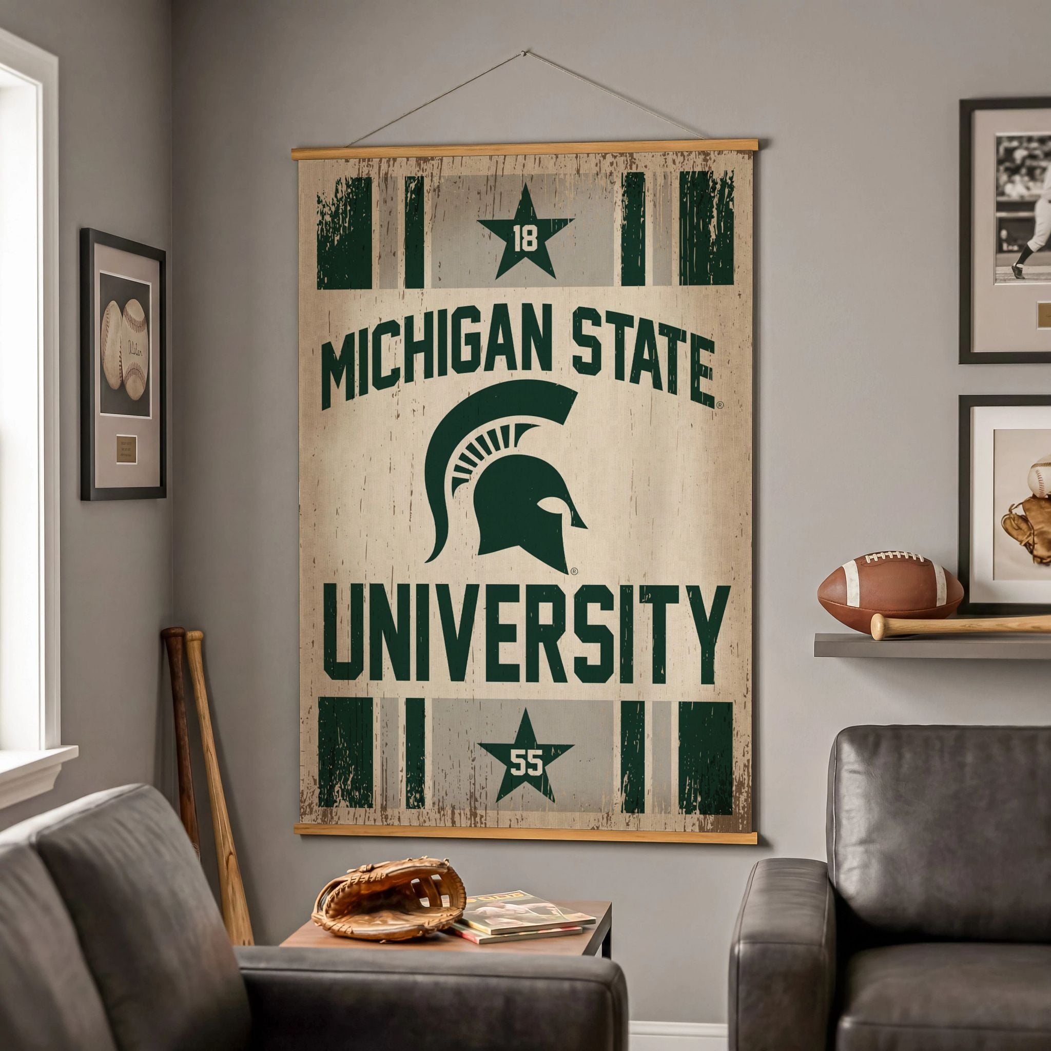 Michigan State University Canvas Wall Tapestry