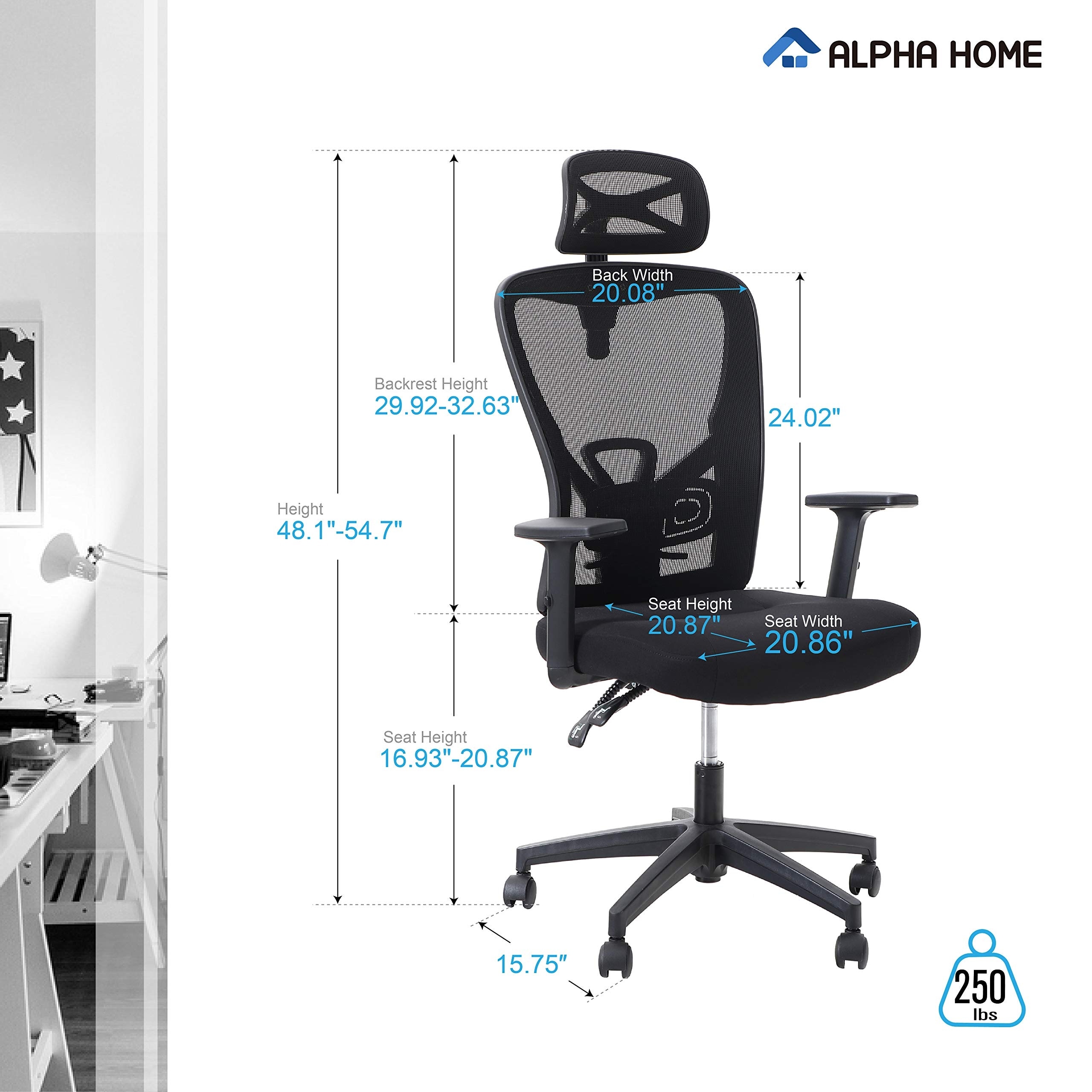 Alpha ergonomic deals office chair