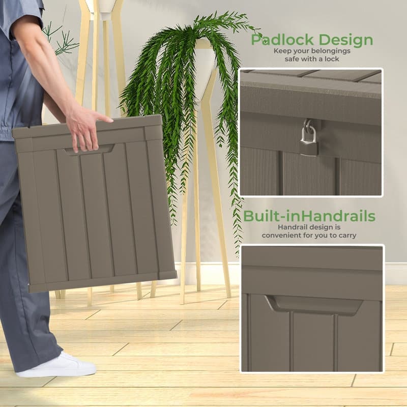 Outdoor Patio Storage Resin Lockable Deck Box