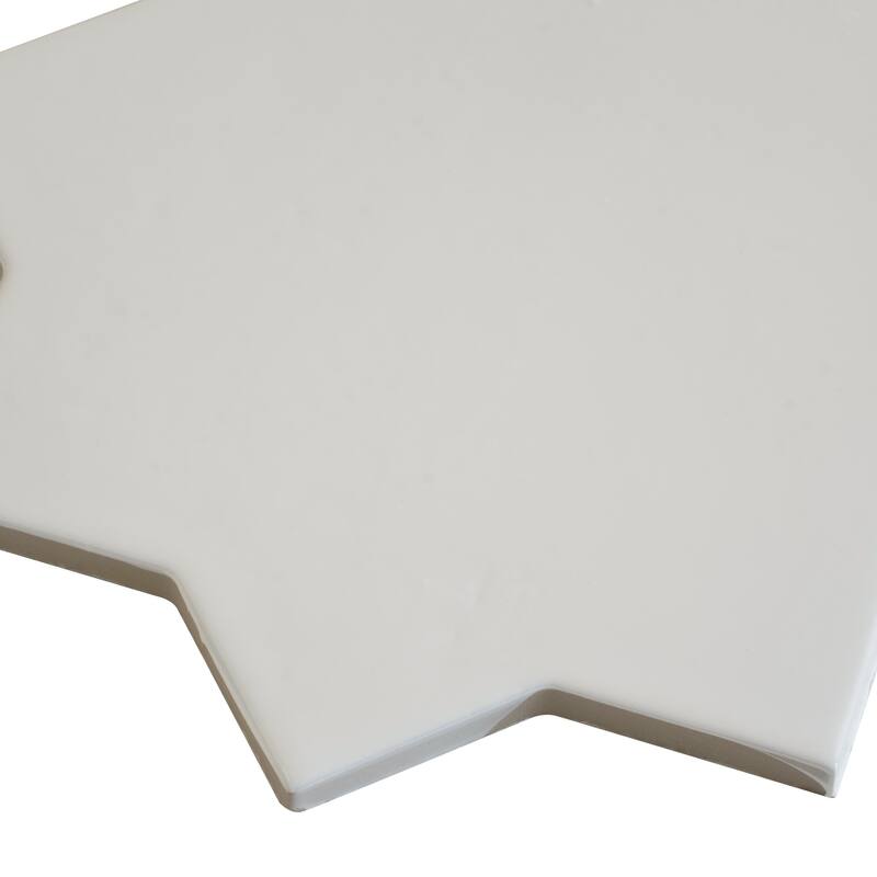 Apollo tile 7" x 7" Terralis Glossy Pearl White Porcelain Tile (6.46 sq ft/case) - 16 Pack