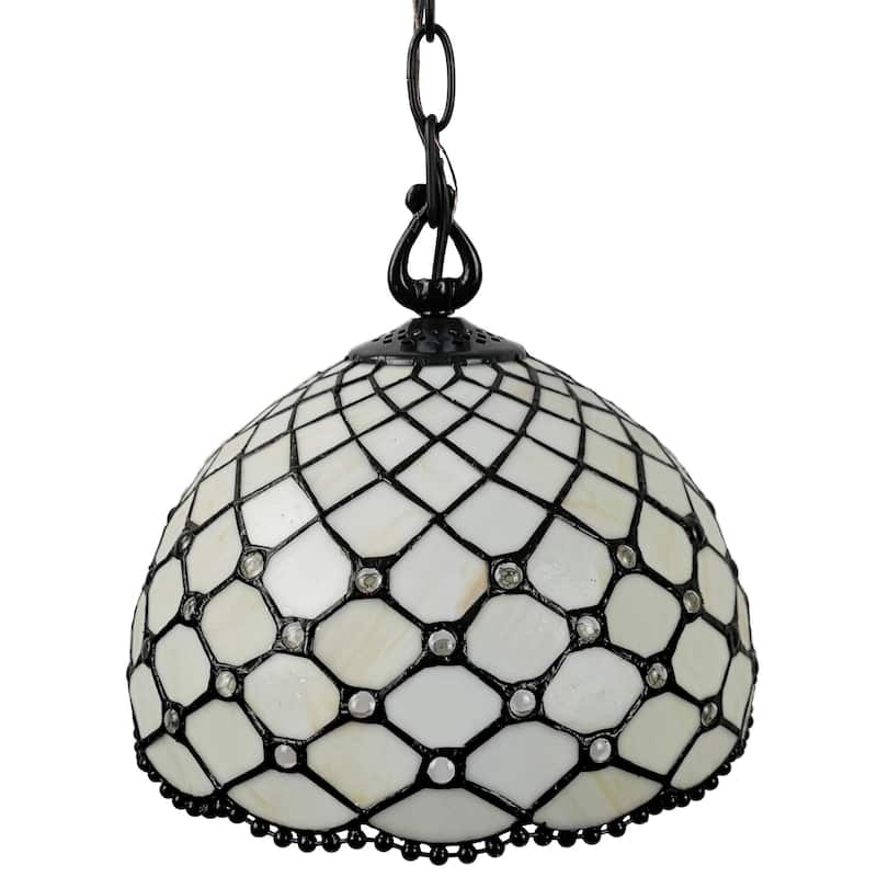 Tiffany Style Jewel Hanging Lamp 12" AM119HL12B Amora Lighting