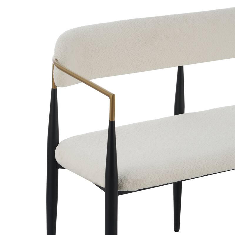 Christopher Knight Home - Elias Modern Metal Loveseat Settee with Elegant Upholstered Seating