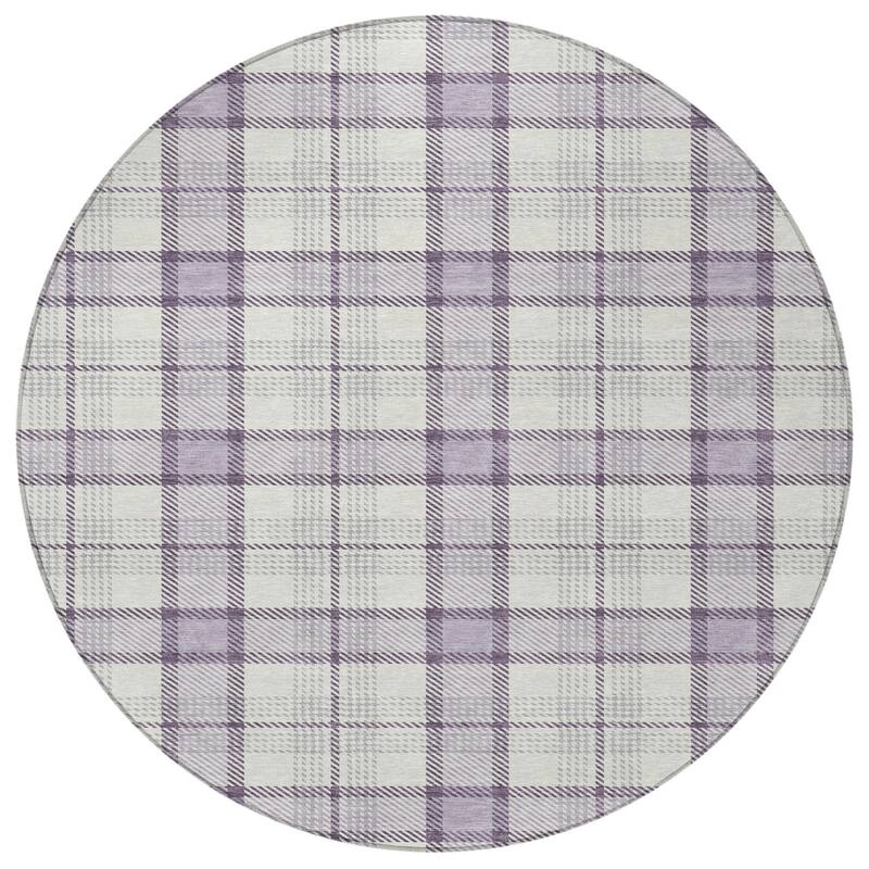 HomeRoots Plaid Transitional Rectangle Outdoor Rug