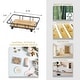 preview thumbnail 3 of 3, Bathroom Soap Dish Bamboo Tray Metal Wire - 4.14" L x 3.4" W x 1.4" H