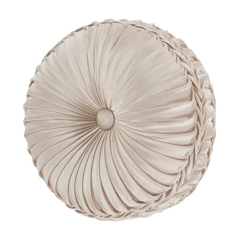 J. Queen New York Trinity Tufted Round Decorative Throw Pillow