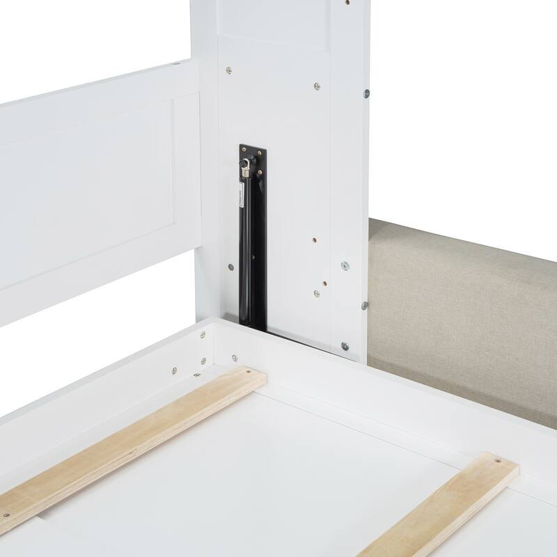 Queen Size Murphy Bed Wall Bed with Sofa and Shelves