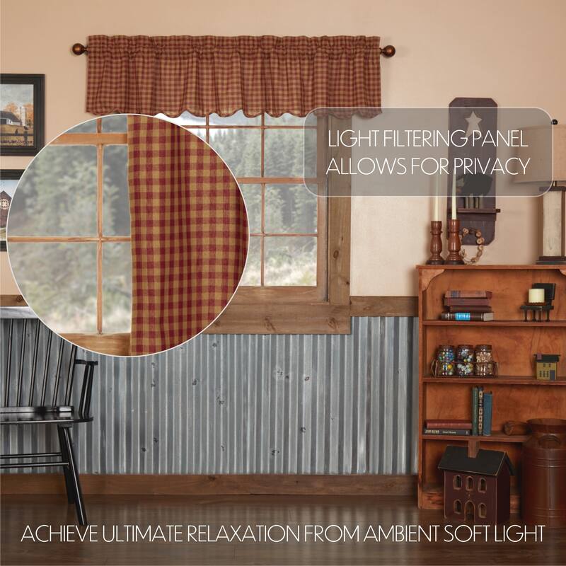 Check Scalloped Valance
