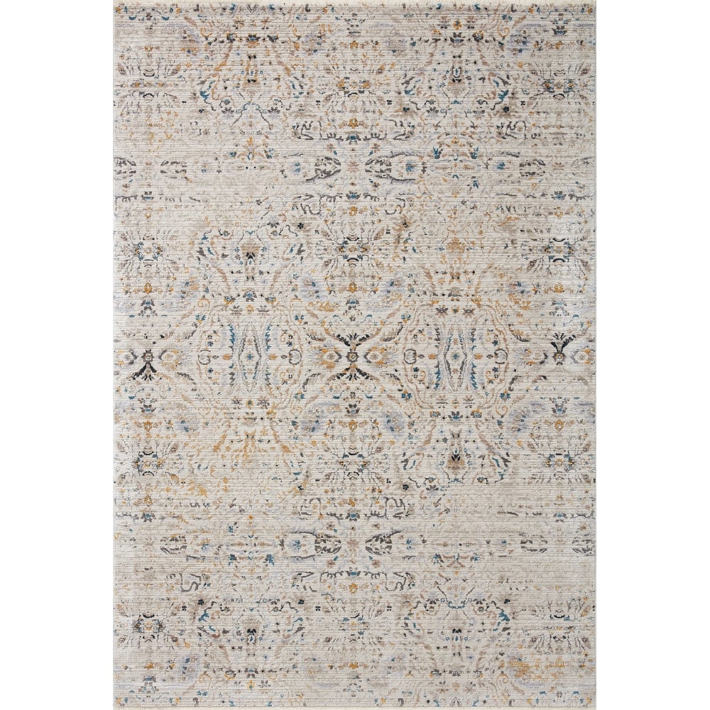 Alexander Home Reese Modern Geometric Botanical Area Rug